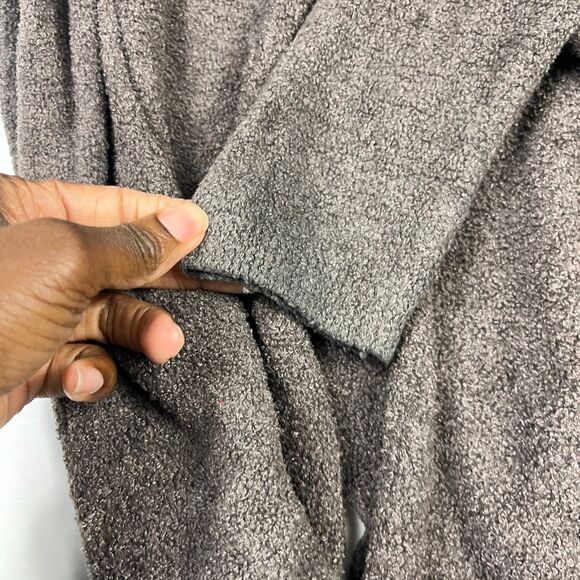 Barefoot Dreams Bamboo Chic Lite Hooded Open Front Cardigan Gray Sweater XS/S - Picture 11 of 12
